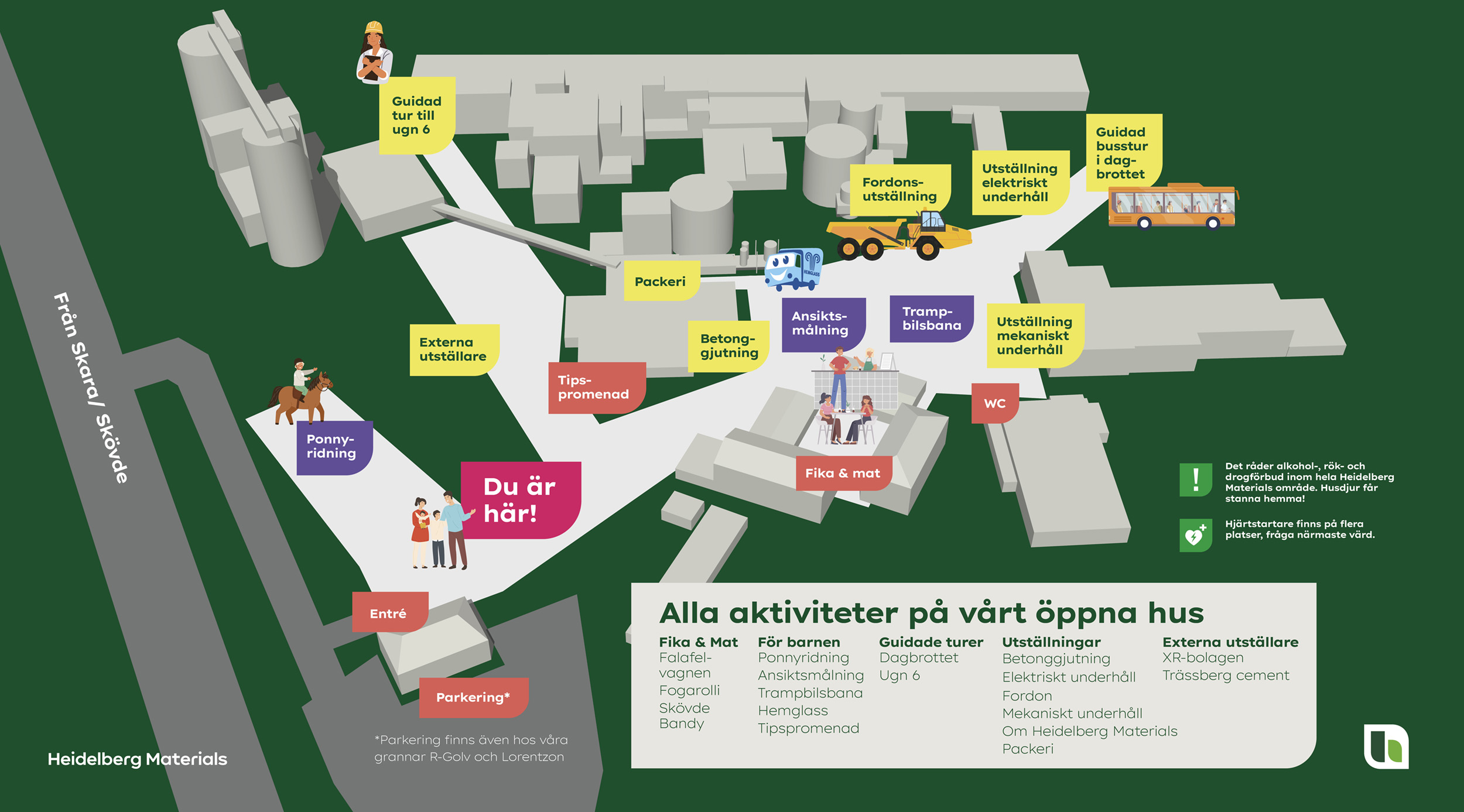 Översiktskarta för Öppet hus 14 september 2024